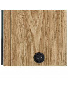 Armadietto Bagno con Specchio e LED Rovere 50x13x70 cm