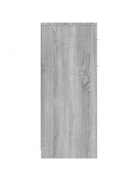 Armadietto Bagno Grigio Sonoma 60x33x80 cm in Legno Multistrato