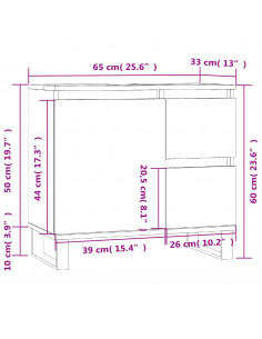 Armadietto Bagno Grigio Sonoma 65x33x60 cm in Legno Multistrato