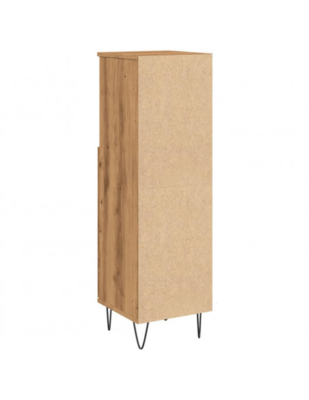 Armadietto Bagno Rovere 30x30x100 cm Legno Multistrato