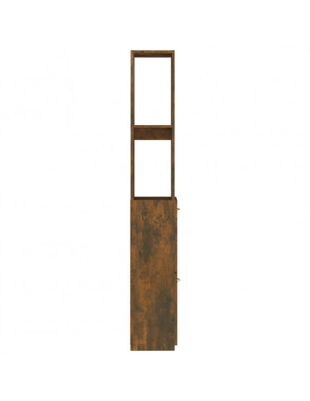 Armadietto Bagno Rovere Fumo 25x26,5x170cm in Legno Multistrato