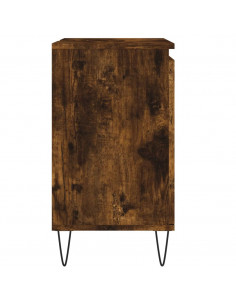 Armadietto Bagno Rovere Fumo 58x33x60 cm in Legno Multistrato