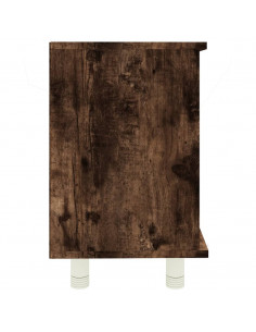 Armadietto Bagno Rovere Fumo 60x32x53,5 cm in Legno Multistrato