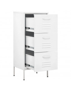 Armadietto Bianco 42,5x35x101,5 cm in Acciaio