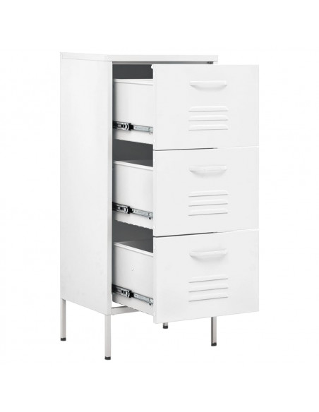 Armadietto Bianco 42,5x35x101,5 cm in Acciaio