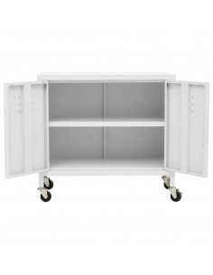 Armadietto Bianco 60x35x56 cm in Acciaio