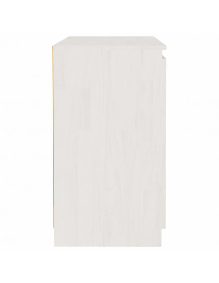 Armadietto Bianco 60x36x65 cm in Legno Massello di Pino