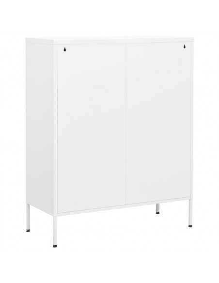 Armadietto Bianco 80x35x101,5 cm in Acciaio