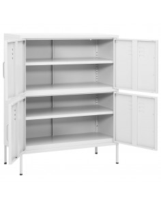 Armadietto Bianco 80x35x101,5 cm in Acciaio