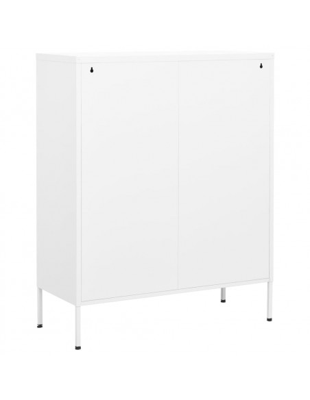 Armadietto Bianco 80x35x101,5 cm in Acciaio