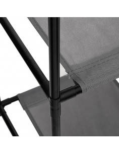 Armadietto con 3 Cassetti in Tessuto Grigio 34x34x101cm Acciaio