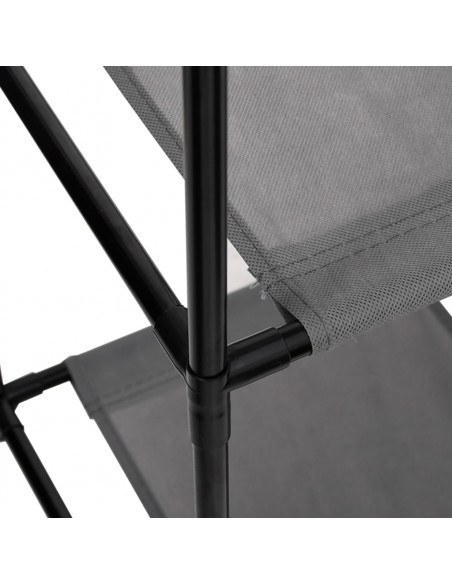 Armadietto con 3 Cassetti in Tessuto Grigio 34x34x101cm Acciaio