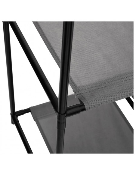 Armadietto con 4 Cesti in Tessuto Grigio 63x30x71 cm Acciaio