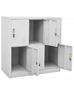 Armadietto con Chiave Grigio Chiaro 90x45x92,5 cm in Acciaio
