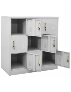 Armadietto con Chiave Grigio Chiaro 90x45x92,5 cm in Acciaio