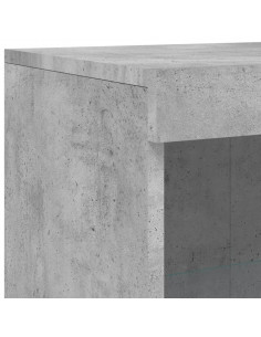 Armadietto con Luci LED Grigio Cemento in Legno Multistrato