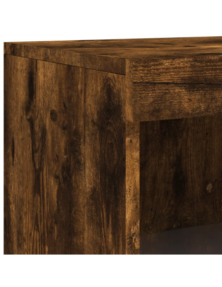 Armadietto con Luci LED Rovere Fumo in Legno Multistrato