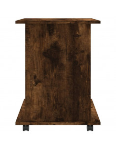 Armadietto con Ruote Rovere Fumo 60x45x60 cm Legno Multistrato