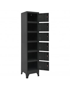 Armadietto con Serratura Antracite 38x45x180 cm in Acciaio