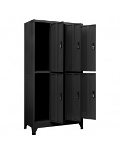 Armadietto con Serratura Antracite 90x45x180 cm in Acciaio