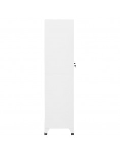 Armadietto con Serratura Bianco 38x45x180 cm in Acciaio