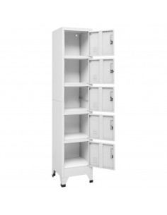 Armadietto con Serratura Grigio Chiaro 38x40x180 cm in Acciaio