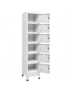 Armadietto con Serratura Grigio Chiaro 38x40x180 cm in Acciaio