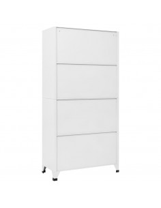 Armadietto con Serratura Grigio Chiaro 90x40x180 cm in Acciaio