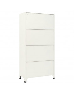 Armadietto con Serratura Grigio e Blu 90x40x180 cm Acciaio