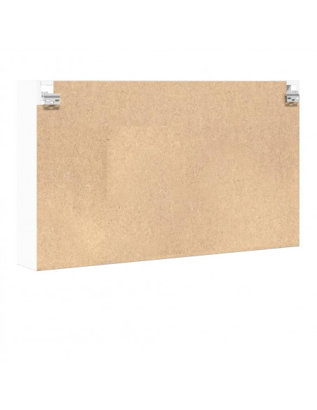 Armadietto con Vetrina Bianco 100x15x58 cm Legno Multistrato
