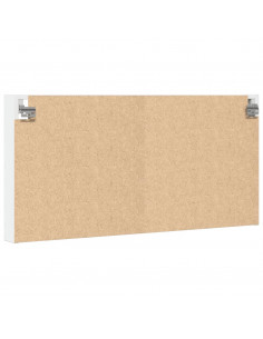 Armadietto con Vetrina Bianco 100x8,5x50 cm Legno Multistrato