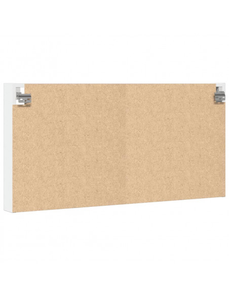 Armadietto con Vetrina Bianco 100x8,5x50 cm Legno Multistrato