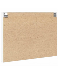 Armadietto con Vetrina Bianco 100x8,5x75 cm Legno Multistrato