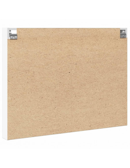 Armadietto con Vetrina Bianco 100x8,5x75 cm Legno Multistrato