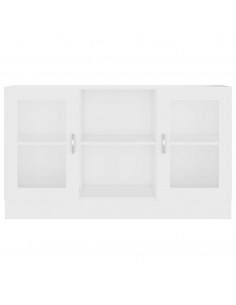 Armadietto con Vetrina Bianco 120x30,5x70 cm Legno Multistrato