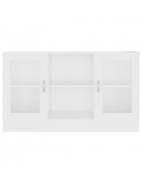 Armadietto con Vetrina Bianco 120x30,5x70 cm Legno Multistrato