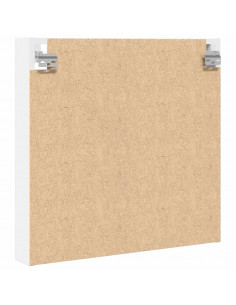 Armadietto con Vetrina Bianco 60x8,5x58 cm Legno Multistrato