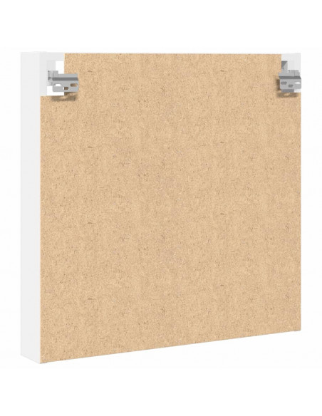 Armadietto con Vetrina Bianco 60x8,5x58 cm Legno Multistrato