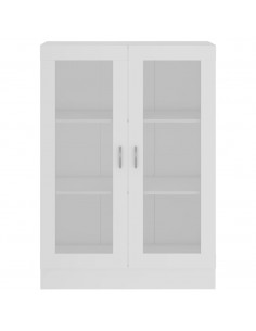 Armadietto con Vetrina Bianco 82,5x30,5x115cm Legno Multistrato