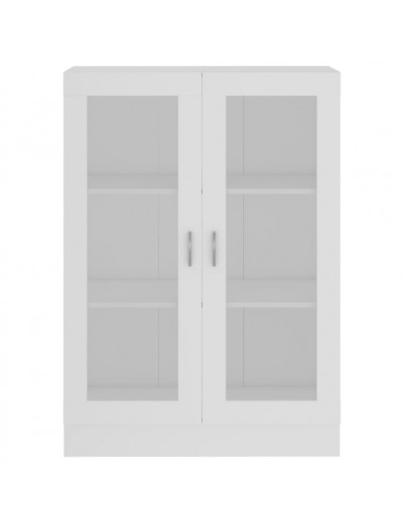Armadietto con Vetrina Bianco 82,5x30,5x115cm Legno Multistrato