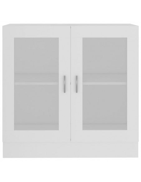 Armadietto con Vetrina Bianco 82,5x30,5x80 cm Legno Multistrato