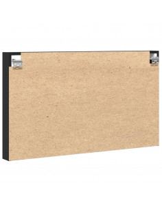 Armadietto con Vetrina Nero 100x8,5x58 cm in Legno Multistrato