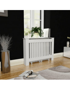 Armadietto Copritermosifone in MDF Bianco 112 cm
