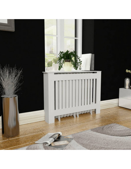 Armadietto Copritermosifone in MDF Bianco 112 cm