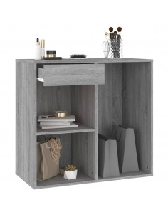 Armadietto Cosmetici Grigio Sonoma 80x40x75cm Legno Multistrato