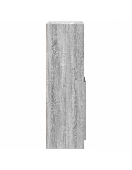 Armadietto Cucina Grigio Sonoma 57x41,5x131,5 cm in Truciolato