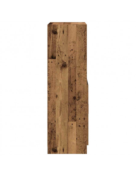 Armadietto Cucina Legno Antico 57x41,5x131,5 cm in Truciolato