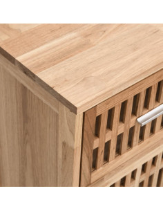 Armadietto da Bagno 42x29x82 cm in Legno Massello di Noce