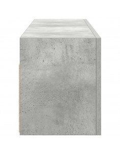 Armadietto da Bagno Grigio Cemento 100x25x30 cm in Truciolato