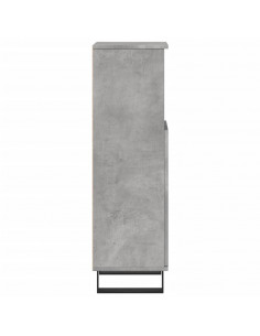 Armadietto da Bagno Grigio Cemento 30x30x100 cm in Truciolato